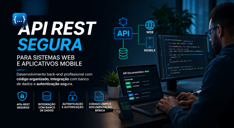 APIs REST seguras e escaláveis em Python/Django, prontas para Web, Mobile e IA
